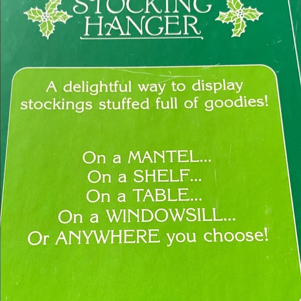 Vintage Hallmark Colorful Stocking Hanger.